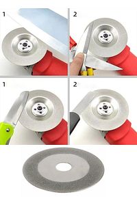 Bıçak Satır Makas Balta bileme diski 100mm Elmaslı eğeleme disk avuç taşlama spiral uyumlu disk ürün fotoğrafı