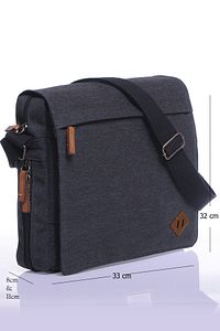 Gk-12 Kanvas Postacı Çantası Notebook Macbook Tablet Ders Kitabı Okul Ve Üniversite Çantası ürün fotoğrafı
