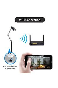 Ampul Kamera Harekete Duyarlı Gece Görüşlü Kablosuz Bebek Izleme Kamerası Güvenlik Akıllı Wifi Ampül ürün fotoğrafı
