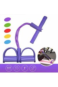 4 LASTİKLİ Mekik Çekme Vücut Şekillendirici Egzersiz Karın El Ayak Direnç Lastiği Plates Pilates ürün fotoğrafı