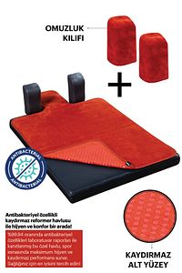 Antibakteriyel Kiremit Rengi Pilates Reformer Havlusu Omuzluk Kılıfı, Kaydırmaz Reformer Mat Towel ürün fotoğrafı