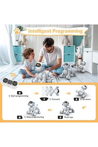 Uzaktan Kumandalı Şarjlı  Çok Fonksiyonlu Eğitici ve Öğretici İnteraktif Akıllı Robot Köpek ürün fotoğrafı