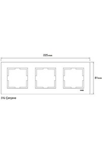 Viko Karre Üçlü Çerçeve - Beyaz 90960202 ürün fotoğrafı