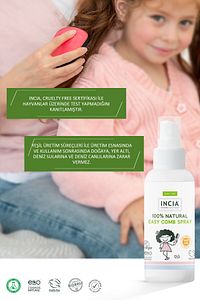 %100 Doğal Kolay Tarama Spreyi Çocuklar İçin Nemlendirici Parlaklaklaştırıcı Anti-Klit 100 ml ürün fotoğrafı