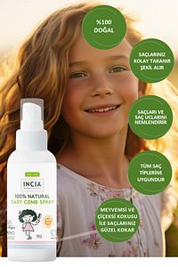 %100 Doğal Kolay Tarama Spreyi Çocuklar İçin Nemlendirici Parlaklaklaştırıcı Anti-Klit 100 ml ürün fotoğrafı