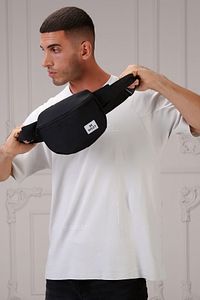 Unisex Siyah Tek Bölme Bel Ve Omuz Çantası ürün fotoğrafı