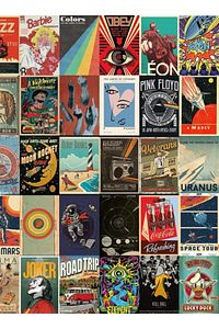 Aesthetic Mixed Retro 110'lu Poster Duvar Posteri Seti ürün fotoğrafı