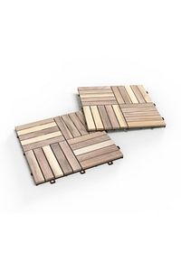 Interbuild Masif Akasya,ahşap Karo Zemin Kaplaması 30x30cm (10 Adet Karo = 0,9 M2),organik Beyaz ürün fotoğrafı