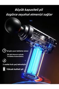 Profesyonel Spor Masaj Tabancası 4 Başlığı,tüm Vücuda Masaj Yapın Çanta Gönderin ürün fotoğrafı