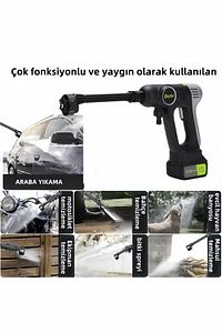 En Yeni Çift Akülü  Şarjlı Yüksek Basınçlı Oto Araba Bahçe Yıkama Ve Temizleme Tabancası Makinesi ürün fotoğrafı