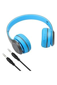 P47 Extra Bass Wireless Bluetooth Kulaklık 5.0+edr Fm Radyo Mavi ürün fotoğrafı