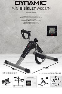W003 Katlanabilir Dijital Göstergeli Direnç Ayarlı El Ayak Egzersiz Kondisyon Bisikleti Pedal ürün fotoğrafı