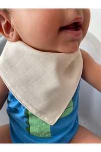 (12 ADET) Müslin Kumaş Iki Çıtçıtlı Bebek Salya Önlük & Fular ürün fotoğrafı