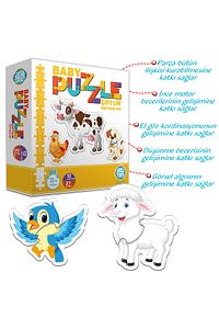 27 Parça Circle Toys Baby Puzzle Seti 12 Adet Çiftlik Hayvanları ürün fotoğrafı