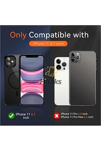 Apple Iphone 11 Uyumlu Kılıf Magsafe Wireless Köşe Korumalı Darbe Emici Şeffaf Sert Silikon Kapak ürün fotoğrafı