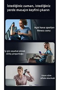 Profesyonel Spor Masaj Tabancası 4 Başlığı,tüm Vücuda Masaj Yapın Çanta Gönderin ürün fotoğrafı