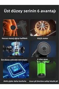 Profesyonel Spor Masaj Tabancası 4 Başlığı,tüm Vücuda Masaj Yapın Çanta Gönderin ürün fotoğrafı