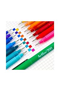 200 Fineliner 0.4 Mm Ince Uçlu Yazı Ve Çizim Kalemi 10 Renk Set ürün fotoğrafı