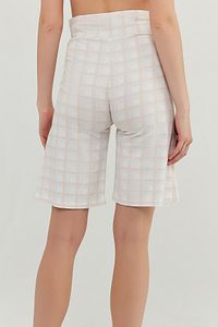 Çok Renkli Mama Gingham Uzun Şort ürün fotoğrafı