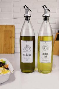 Lombardino Vetro 2'li Zeytinyağı Ve Sıvıyağ Şişesi Yağdanlık 1000 ml Sh-003 ürün fotoğrafı