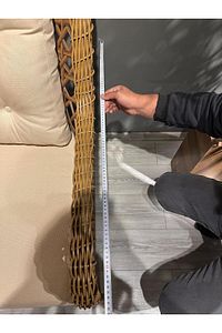 Açelya Rattan 3 1 1 Masa Bahçe Balkon Mobilyası Alüminyum Üzeri Örgü Rattan ürün fotoğrafı