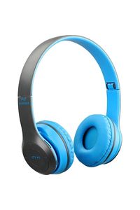 P47 Extra Bass Wireless Bluetooth Kulaklık 5.0+edr Fm Radyo Mavi ürün fotoğrafı