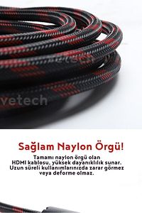 3 Metre HDMi Kablo Full HD TV Monitör Uydu Alıcısı PC Uyumlu HDMI Kablosu ürün fotoğrafı