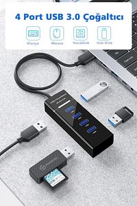 Usb 3.0 Dönüştürücü Laptop Desktop PC Notebook Uyumlu Usb Çoğaltıcı Çoklayıcı Hub Adaptör ürün fotoğrafı