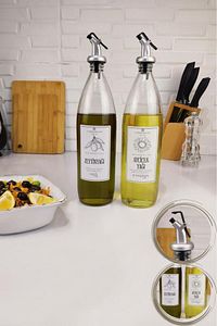 Lombardino Vetro 2'li Zeytinyağı Ve Sıvıyağ Şişesi Yağdanlık 1000 ml Sh-003 ürün fotoğrafı
