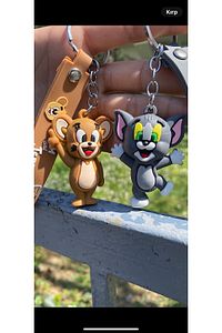 Tom Ve Jerry (2’Lİ) 3d Silikon Çift Anahtarlık, Hediye&sevgili Anahtarlığı ürün fotoğrafı