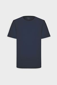 Erkek Lacivert %100 Pamuk Slim Fit Dar Kesim Bisiklet Yaka Basic Tişört ürün fotoğrafı