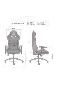 Gaming Chair Toryum Oyuncu Koltuğu Kırmızı/siyah ürün fotoğrafı