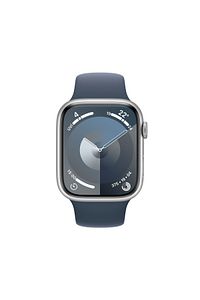 Watch Series 9 GPS 45mm Gümüş Alüminyum Kasa ve Fırtına Mavisi Spor Kordon - M/L ürün fotoğrafı