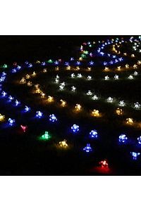 Solar Güneş Enerjili 30 Led Kiraz Çiçeği Ip65 Su Geçirmez Solar Işık Zinciri 6 Metre Rgb Gökkuşağı ürün fotoğrafı