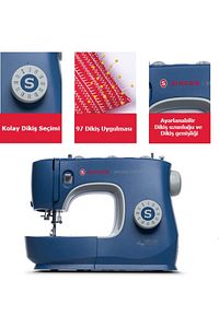SINGER M3335 Dikiş Makinesi Making The Cut | 97 Dikiş Uygulaması | Geri Dikiş ürün fotoğrafı