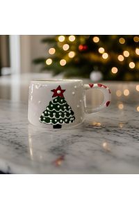 Yılbaşı Klasik Çam Ağacı Kupa Bardak Mug ürün fotoğrafı