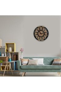 Ahşap Halatlı Dekoratif Duvar Saati ürün fotoğrafı