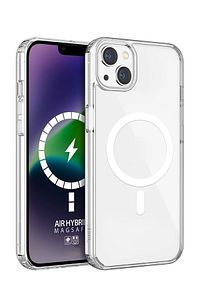 İphone 15 Plus Uyumlu Kılıf Magsafe Wireless Kablosuz Şarj Destekli Sert Şeffaf Darbe Emici Kapak ürün fotoğrafı