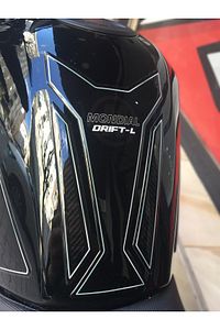 Mondial Drift L Tank Pad Set Siyah-gümüş Tasarım ürün fotoğrafı