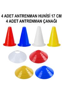 Antrenman Hunisi Antrenman Çanağı Antrenman Şapkası Antrenman Konisi 17 Cm Huni Çanak Seti 8 Parça ürün fotoğrafı