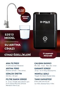 15 Aşama Çelik Tanklı 80 Gpd Membranlı Alkali-mineralli Su Arıtma Cihazı ürün fotoğrafı