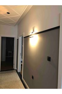35 Cm Krom Kasa Sarı Işık Pilli Değildir Elektrikli Banyo Ayna Tablo Aydınlatma Flüt Kuğu Led Aplik ürün fotoğrafı