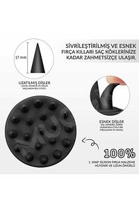 2 Adet Yumuşak Silikon Saç Derisi Masaj Şampuan Duş Fırçası ürün fotoğrafı
