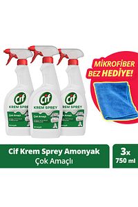 Krem Sprey Çok Amaçlı Yüzey Temizleyici 750 ml X 3adet Mikrofiber Bez ürün fotoğrafı