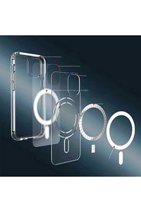 İphone 14 Pro Max Uyumlu Kılıf Magsafe Wireless Kablosuz Şarj Destekli Sert Şeffaf Darbe Emici Kapak ürün fotoğrafı