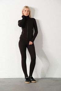 Siyah Water Proof Fermuar Çift Cepli Light Warm Running Ceketi Eşofman Üstü ürün fotoğrafı