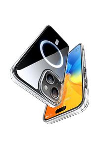 İphone 13 - 14 - 15 Uyumlu Kılıf Kablosuz Şarj Magsafe Wireless Köşe Korumalı Darbe Emici Airbag ürün fotoğrafı