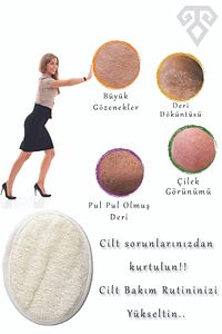 Doğal Kabak Lifi Kesesi, Selülite Batık Ve Sivilcelere Son Ve Bulaşık Lifi ürün fotoğrafı