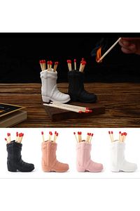 Seramik Cowboy Boot Kibritlik, Kovboy Bot Kibritlik, Dekoratif Obje ürün fotoğrafı