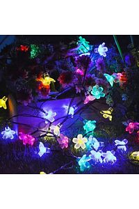 Solar Güneş Enerjili 30 Led Kiraz Çiçeği Ip65 Su Geçirmez Solar Işık Zinciri 6 Metre Rgb Gökkuşağı ürün fotoğrafı